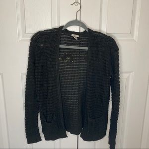 Black knit Forever 21 cardigan with pockets